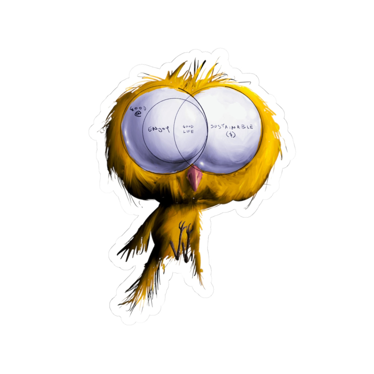 Good Life Venn Birdie Sticker